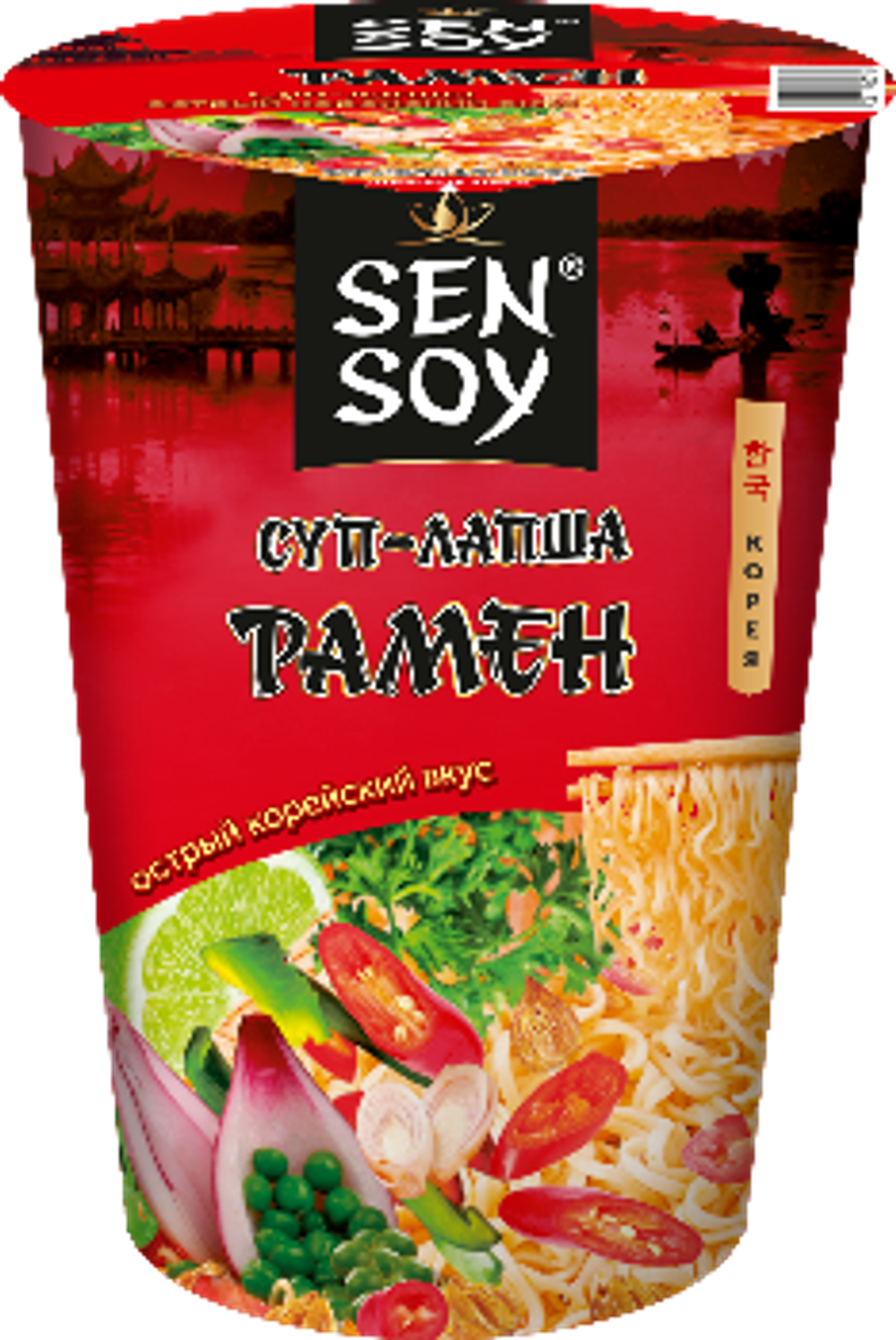 Суп-лапша Острый Рамен "Sen Soy" стакан 65гр
