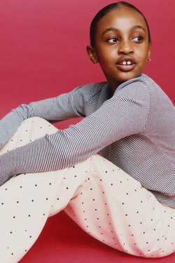 ZARA ДЖИНСЫ WIDE LEG В ГОРОШЕК, ПЕСОЧНЫЙ/ЧЕРНЫЙ