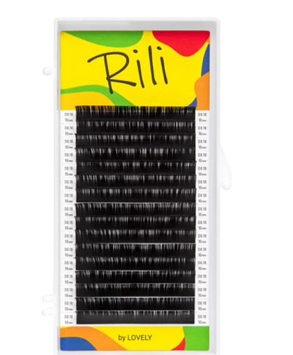 Черные ресницы Rili - 16 линий