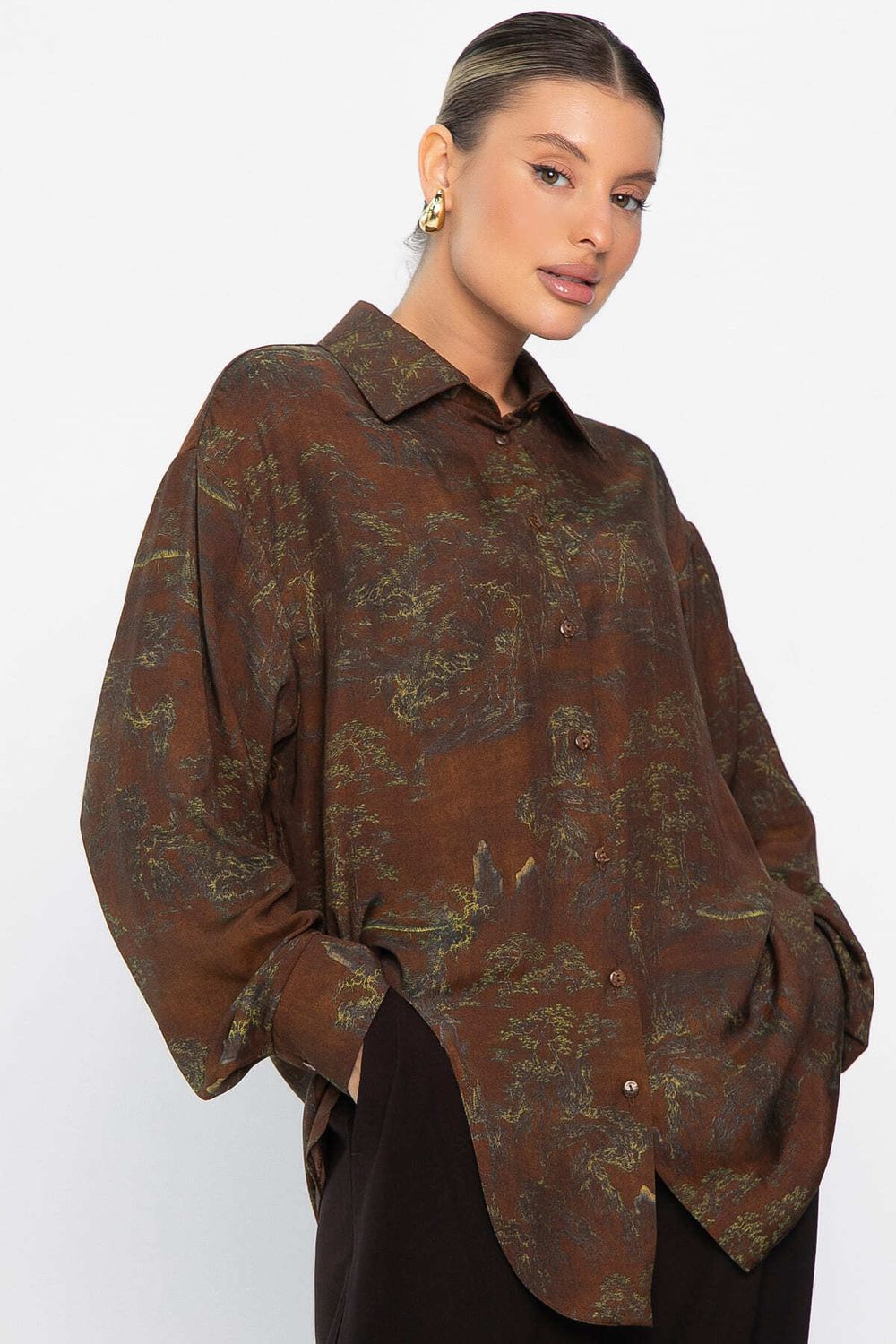 Блуза Тайна очарования (коричневая) Б14433-5М LT Collection