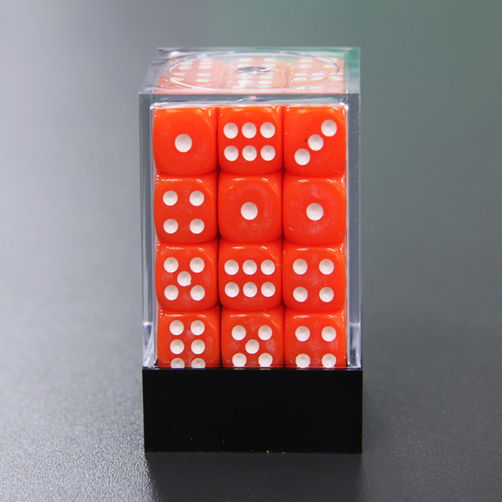 Набор шестигранных кубиков оранжевый (36 штук)