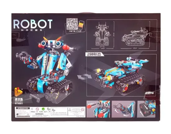 Конструктор "Creator Robot " Робот-вездеход трансформер на дистанционном управлении 2 в 1, 701 деталь