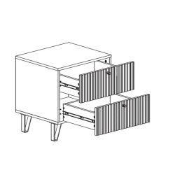 Тумбы 2 ящика (2 шт) "Оливия" (белый/белый глянец холодный), МФ Миф, г. Пенза