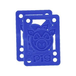 Подкладки под подвеску скейта PIG Piles Hard Risers (Blue)