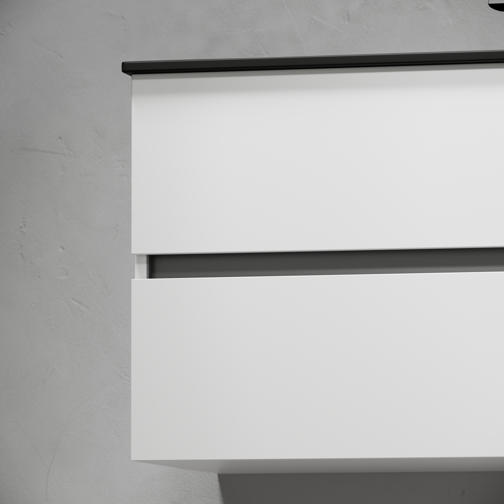 Тумба подвесная под раковину Sancos Urban, белый глянец 890х450х550