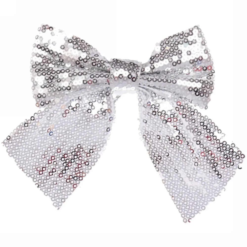 Бант на ёлку «Блеск» 12*14 см (набор 2 шт), Серебро