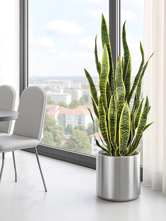 Сансевиерия искусственная 130см высокая в кашпо