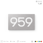 Номер на дверь 959, табличка на дверь для офиса, квартиры, кабинета, аудитории, склада, серая 120х70 мм, Айдентика Технолоджи