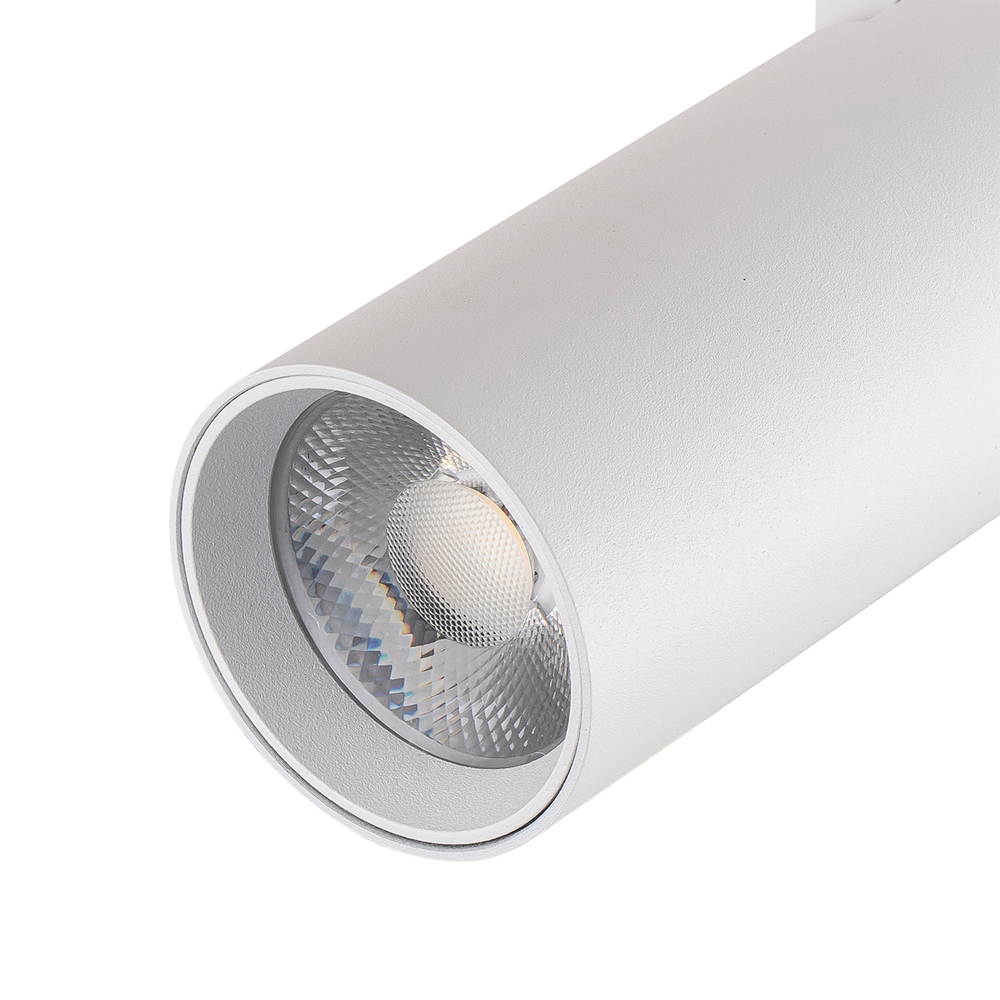 Светодиодный светильник для однофазной трековой системы 15Вт, 1200лм, 4000K, Ra>80, металл, белый матовый