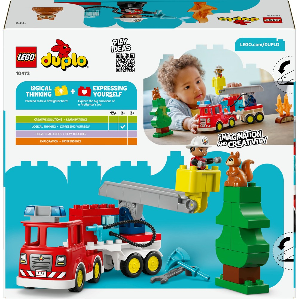 LEGO DUPLO - Пожарная машина с шлангом и пожарным 10473