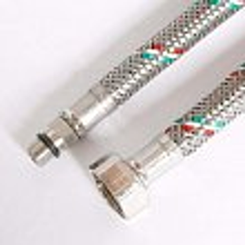 UNI-FITT Гибкая подводка для смесителя М10х1 - 1/2", 40 см, DN 8, оплетка из нержавеющей стали