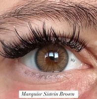 Медовые цветные линзы с окантовкой для темных и светлых глаз / Marquise Sisteyn Brown ( аналог elegance brown ) / на 12 месяцев