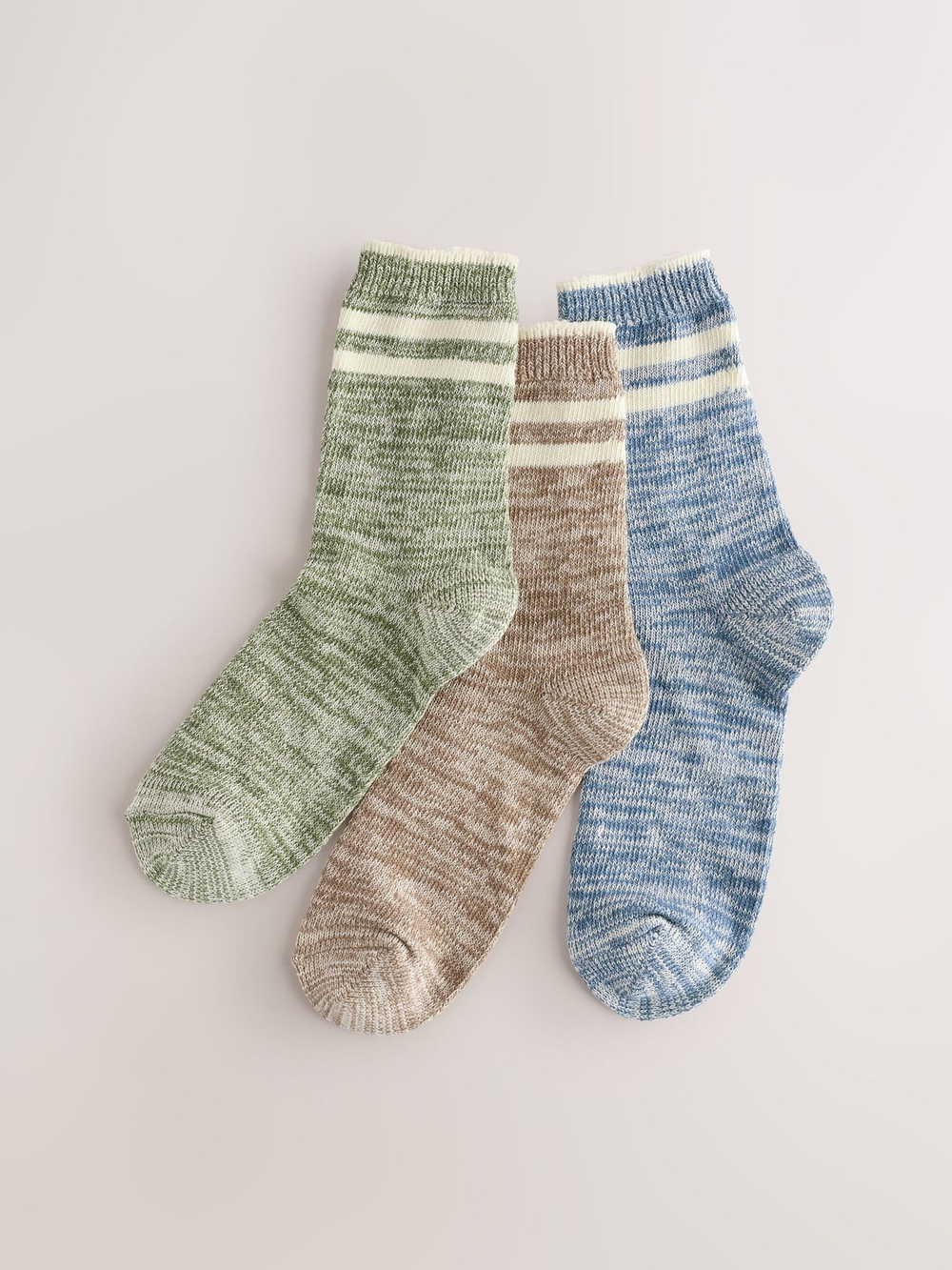 Носки хлопковые для мальчика Next E13-107, 3 шт., Салатовый, Голубой