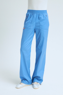 Брюки свободные медицинские женские Йошо, эйр блю хлопок