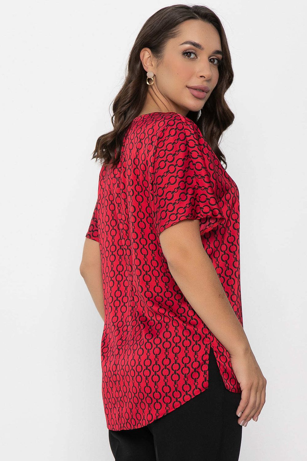 Блуза Морган (красная/цепи) Б14087-16М LT Collection