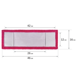 Насадка МОП плоская КОМПЛЕКТ 4 шт., УНИВЕРСАЛЬНАЯ для швабр 38-42 см (ТИП К), микрофибра, LAIMA, 607459