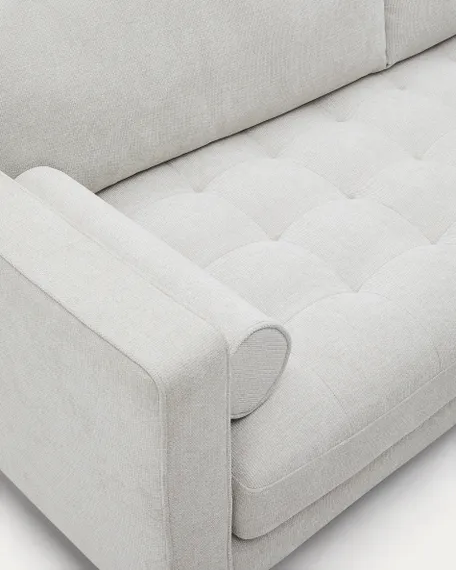 Debra 3-местный диван из перламутровой синели с ножками цвета венге