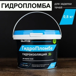 Смесь для ликвидации живых течей Glims гидропломба 0.8 кг