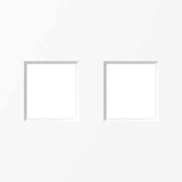 Накладка 2-я для розеток RJ45, TV, SAT,  глянцевый белый,  серия A07