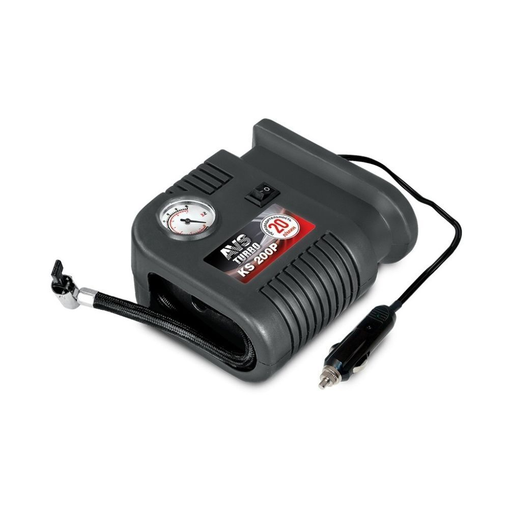 Компрессор автомобильный AVS, KS200P, 20 л/мин, 12 В, 7 атм, маном, A80740S