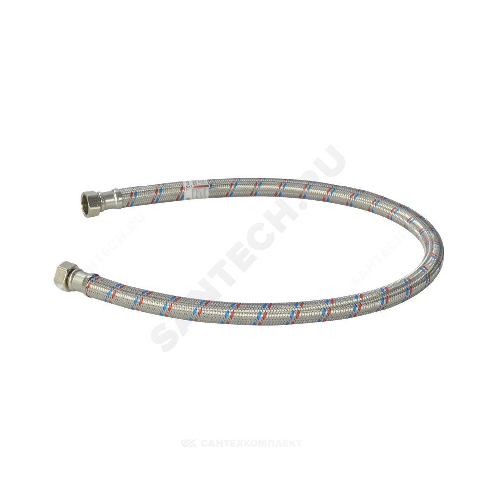 Подводка гибкая для воды нержавеющая оплетка ГИГАНТ 1/2" г-г L=1.5м AQUALINE 04937