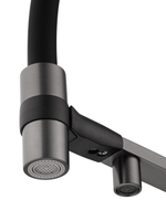 Смеситель для кухни с гибким изливом и подключением фильтра WONZON & WOGHAND, Темный графит (WW-88458012-BGM )