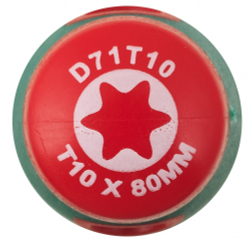 D71T10 Отвертка стержневая TORX® ANTI-SLIP GRIP, T10х80