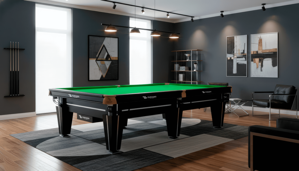 Стол / снукер "Magnum Pro" 12 ф (черный, плита 50 мм в комплекте с аксессуарами) с системой подогрева плит