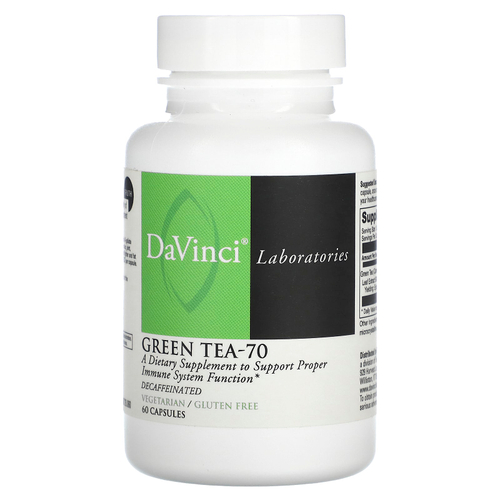 DaVinci Laboratories, Green Tea-70, без кофеина, 60 капсул