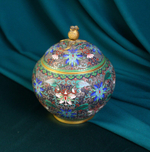 Вазочка-чайница с лотосами и гранатом