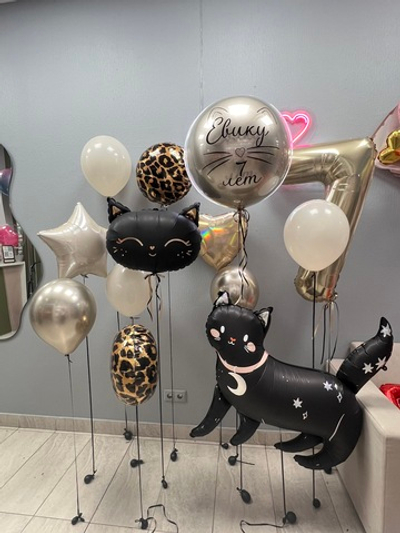 Набор шаров Стильный котик