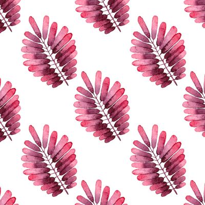 Розовые листья