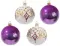 Набор стеклянных шаров Тайна 4 шт., 75 мм., фиолетовый, Ёлочка (С1790/1)