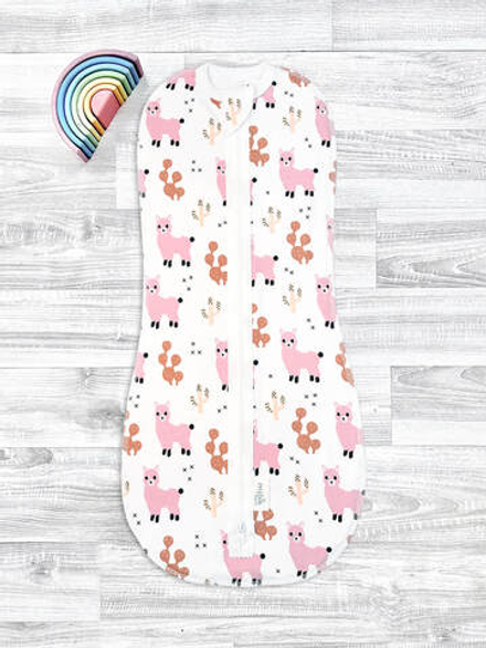 Пелёнка-кокон Mjölk Ламы Девочки, уценка