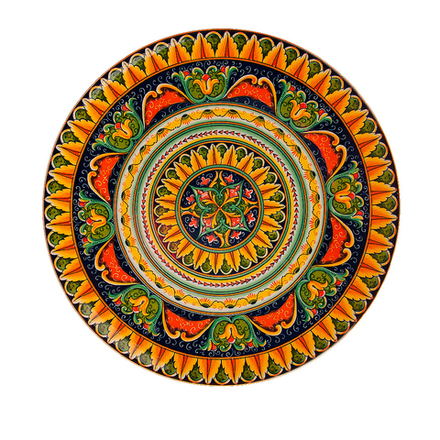 Тарелка "Arabesque" (оранжевый) d=21,5см (min8) (транспортная упаковка)