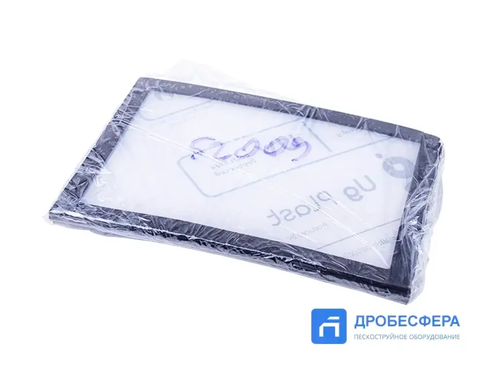 Внутреннее стекло 180х125х2 мм для шлема пескоструйщика Vector арт. 52009