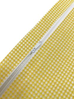 Пододеяльник перкаль Сказка "Желтая клеточка" евро на молнии 200x215 см