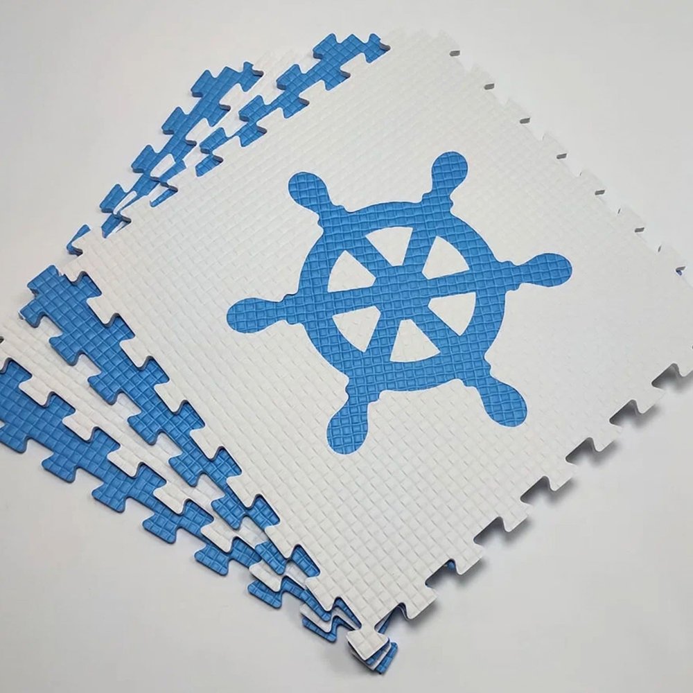 Мягкий пол "Моряк" 500x500x10 мм 45 шор