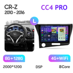 Teyes CC4 Pro 9" для Honda CR-Z 1 2010-2016