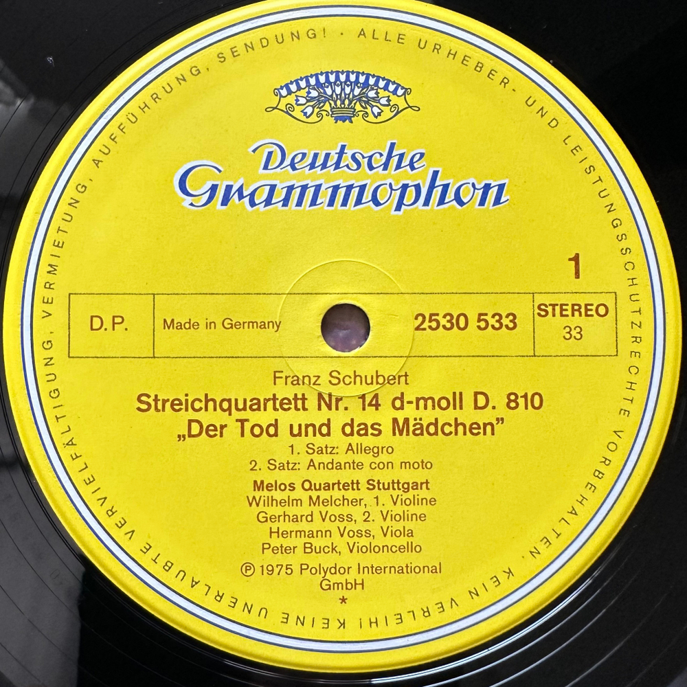 Шуберт - Струнные квартеты №12 и №14 (Германия 1975г.)