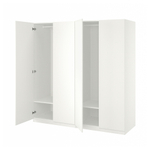 Распашной шкаф PAX FORSAND IKEA (четырехсекционный) (белый)  230*60*240