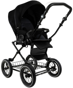 Детская коляска Roan Bass Next Classic d12 2.0 2 в 1 BNC/85/2 Caviar/Black/руч.Cappuccino