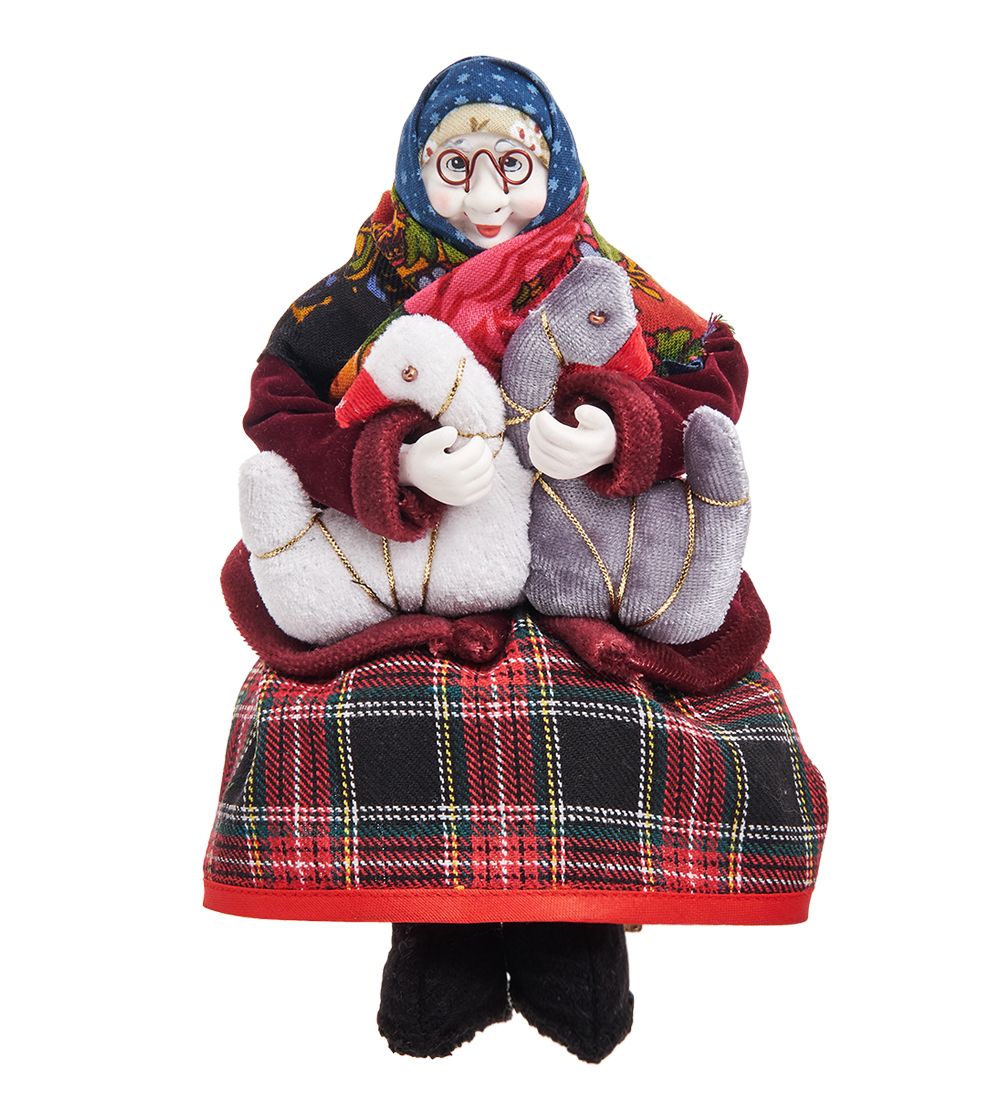 RK-870 Кукла шутейная «Бабушка с гусями»