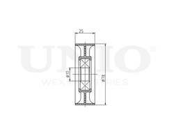 Ролик направляющий приводного ремня UNIO TNS-10231
