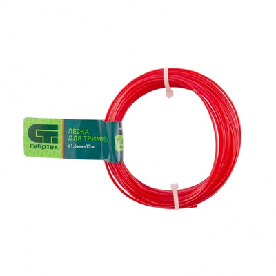Леска для триммера звезда, 1.6 мм х 15 м, Сибртех