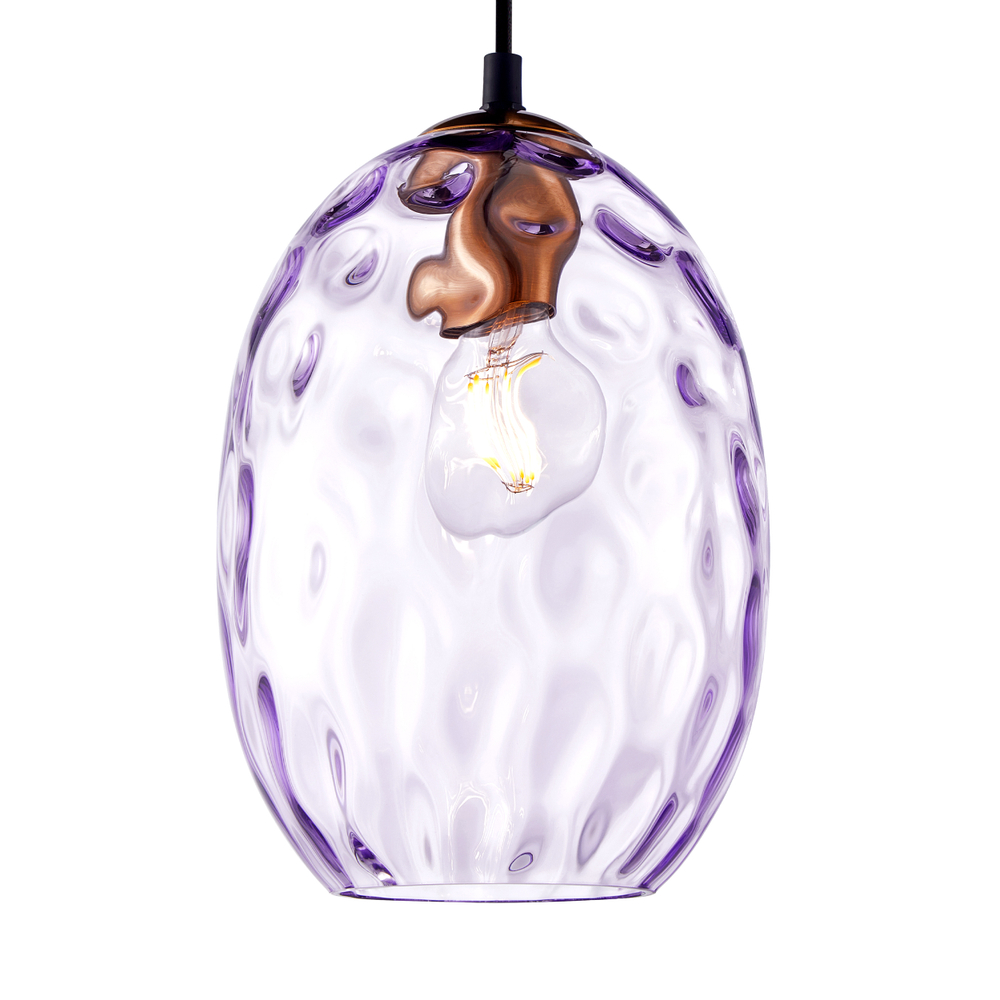 806128 Подвес NUBELLA 1х12W (led) E27 ЧЕРНЫЙ/БРОНЗА/ФИОЛЕТОВЫЙ