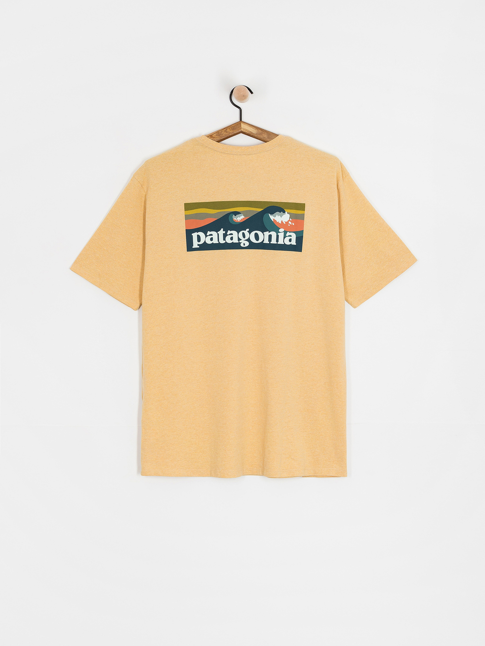 Футболка Patagonia Boardshort Logo Pocket Responsibili жёлтая