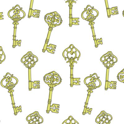 Золотые винтажные ключи