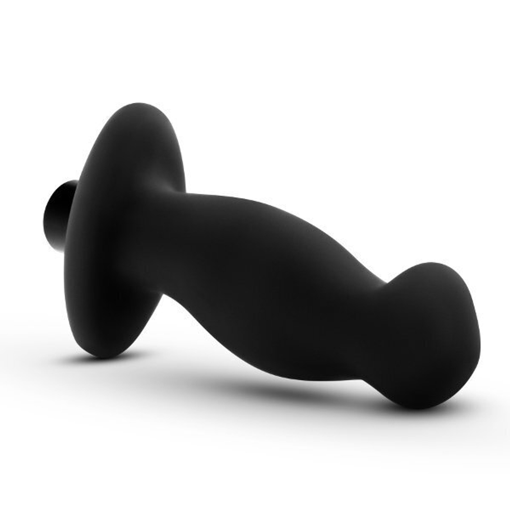 Черный анальный вибромассажёр Silicone Vibrating Prostate Massager 02 - 10,8 см. (Цвет: черный)