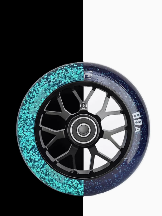 Колесо HIPExtreme Neon Flakes 110*24 мм, чёрный/синий